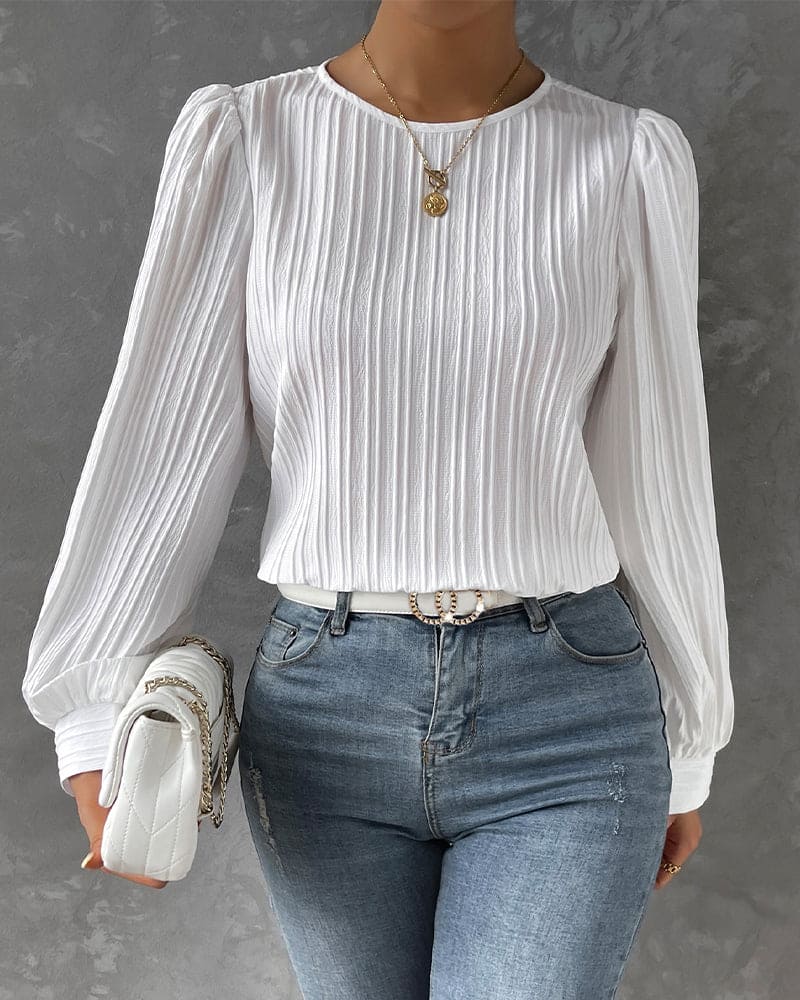 Isabelle - Blouse with Lantern Sleeves
