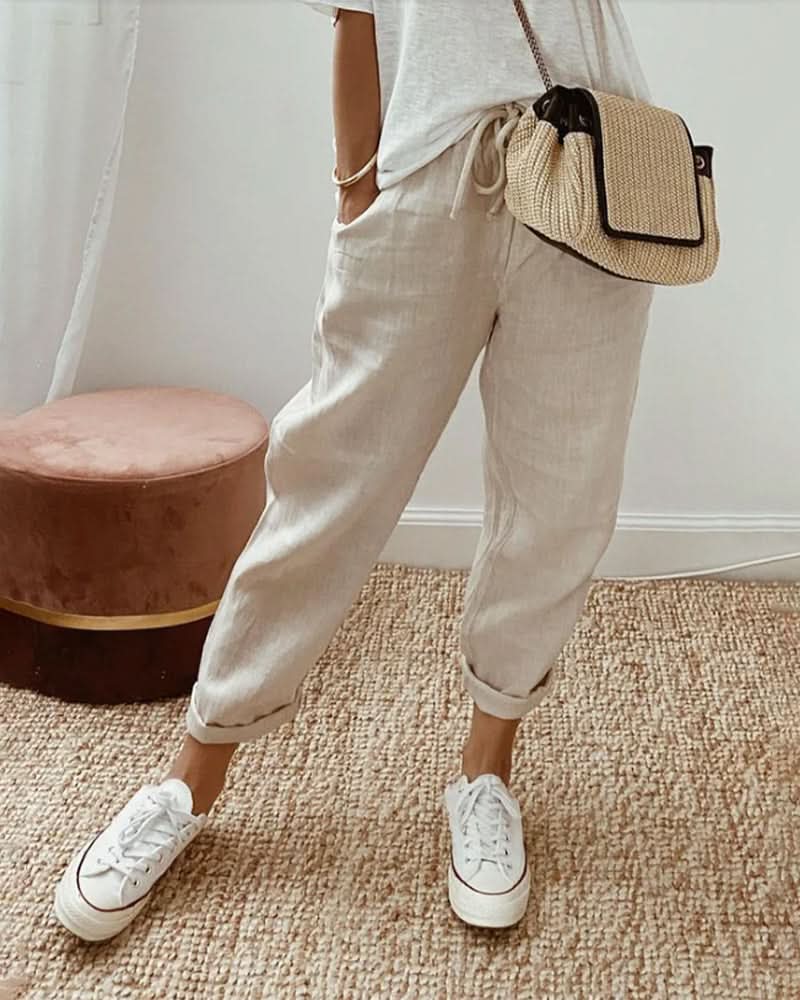 Lucienne | Anti-Sweat Luxe Linen Pants