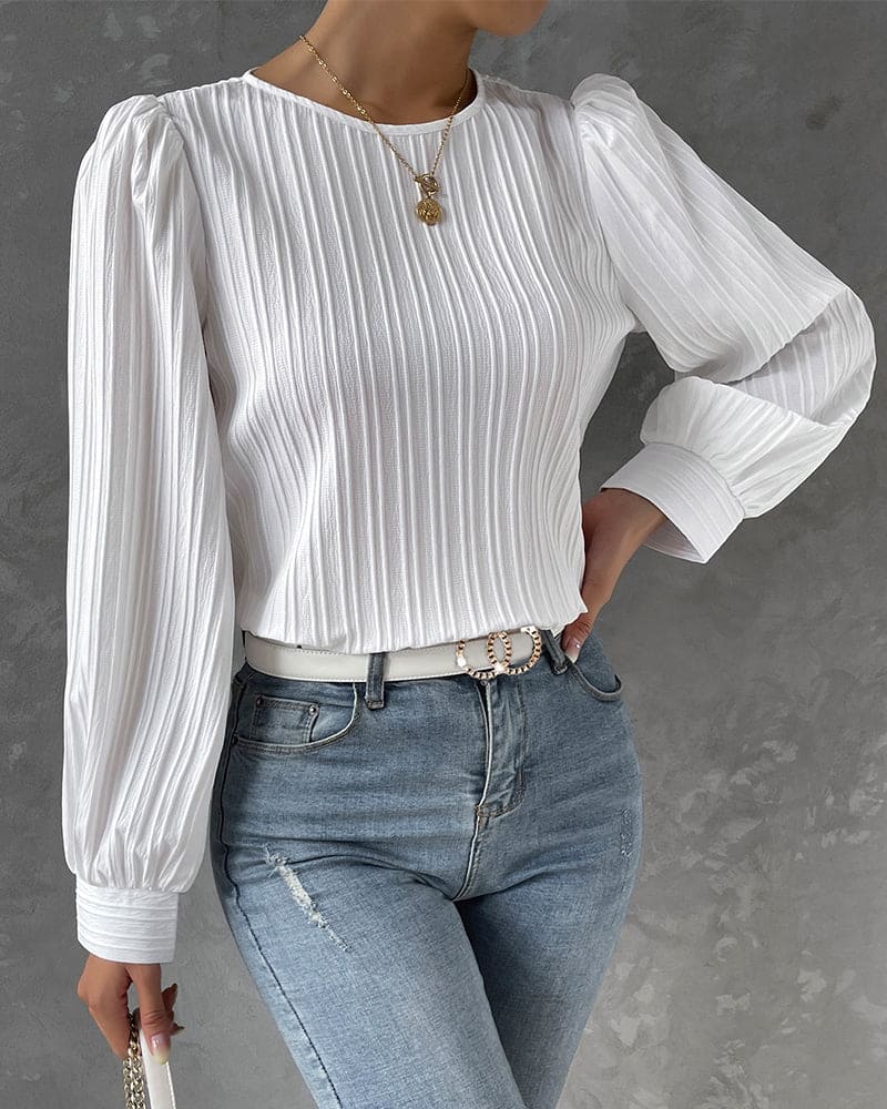 Isabelle - Blouse with Lantern Sleeves