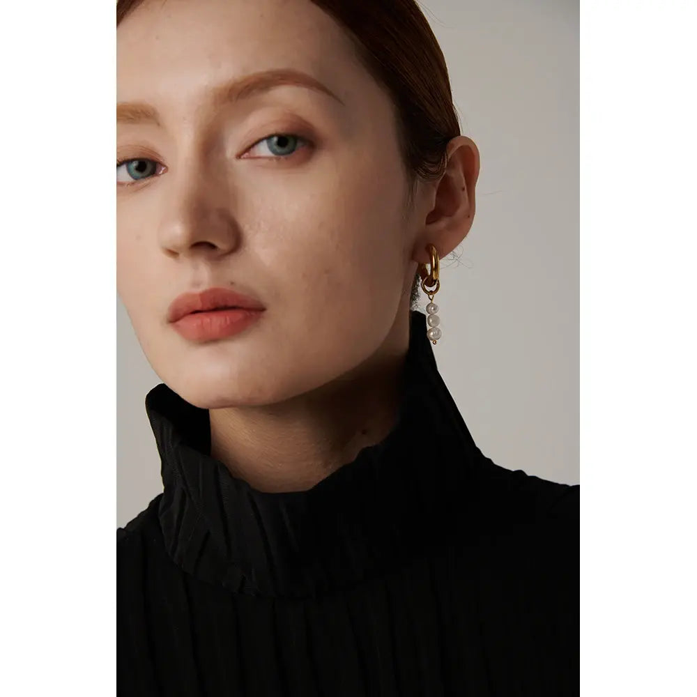 Asymmetric Pearl Earrings