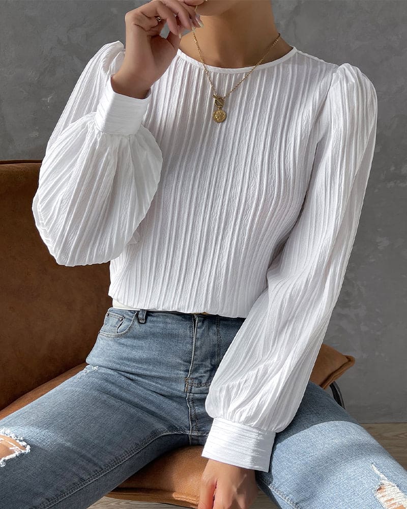 Isabelle - Blouse with Lantern Sleeves
