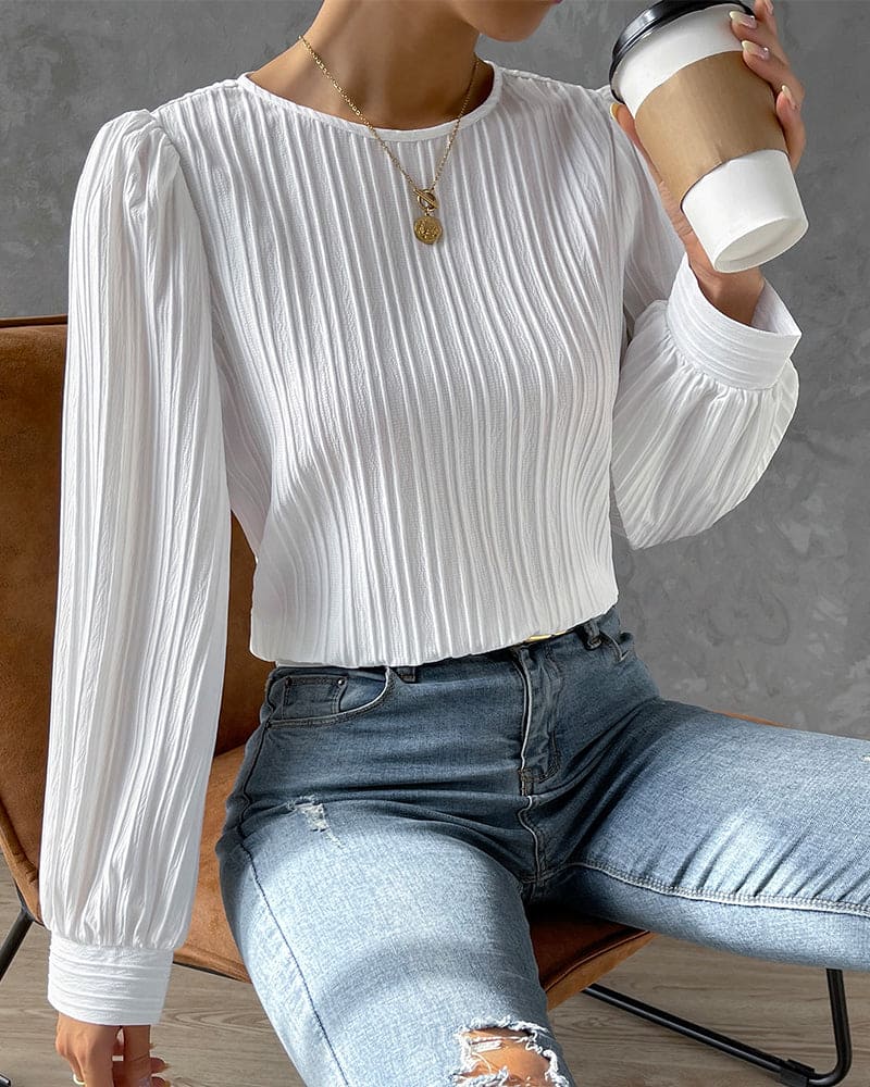 Isabelle - Blouse with Lantern Sleeves