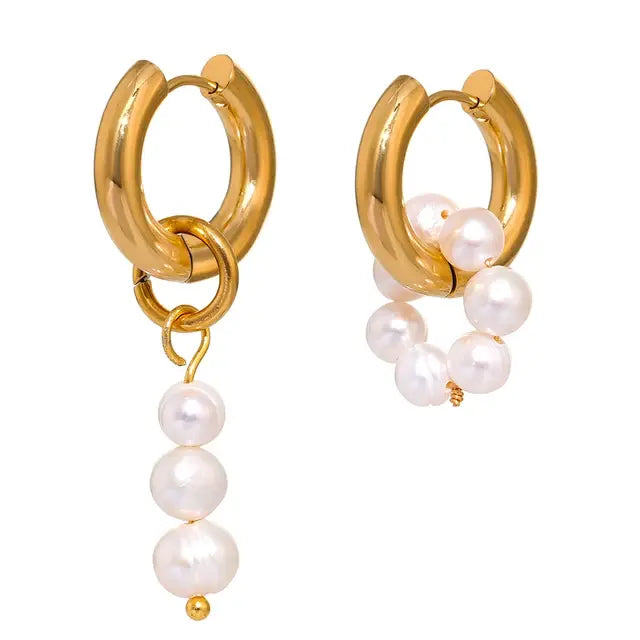 Asymmetric Pearl Earrings