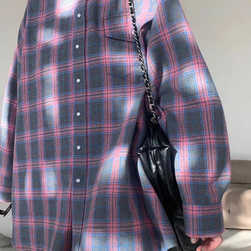 Violet - Casual Flannel Blouse