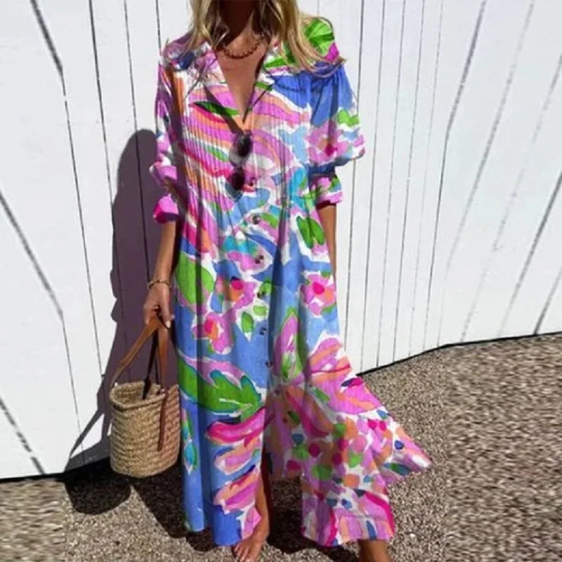 Aneska | Boho Dress with Flattering Fit