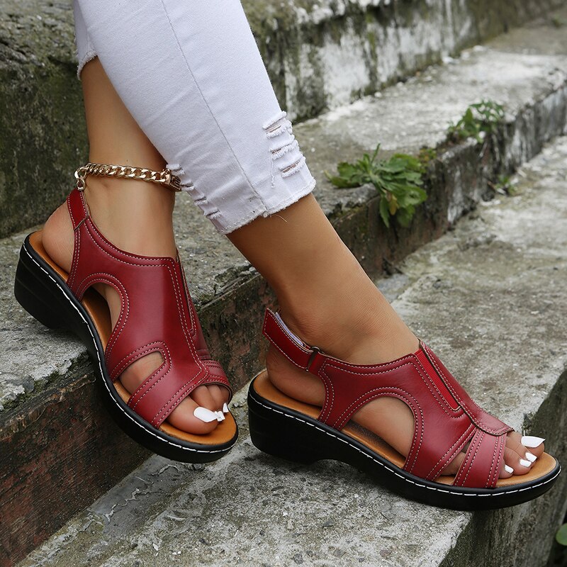 Brenda - Orthopedic Leather Sandals 