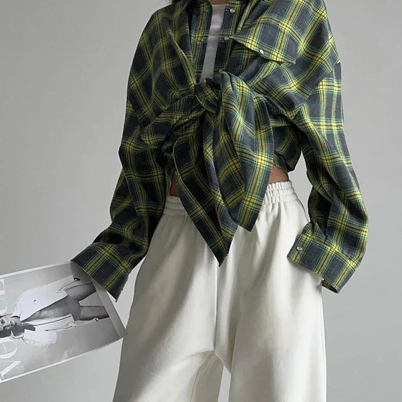 Violet - Casual Flannel Blouse