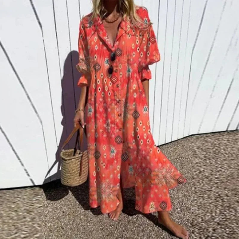 Aneska | Boho Dress with Flattering Fit