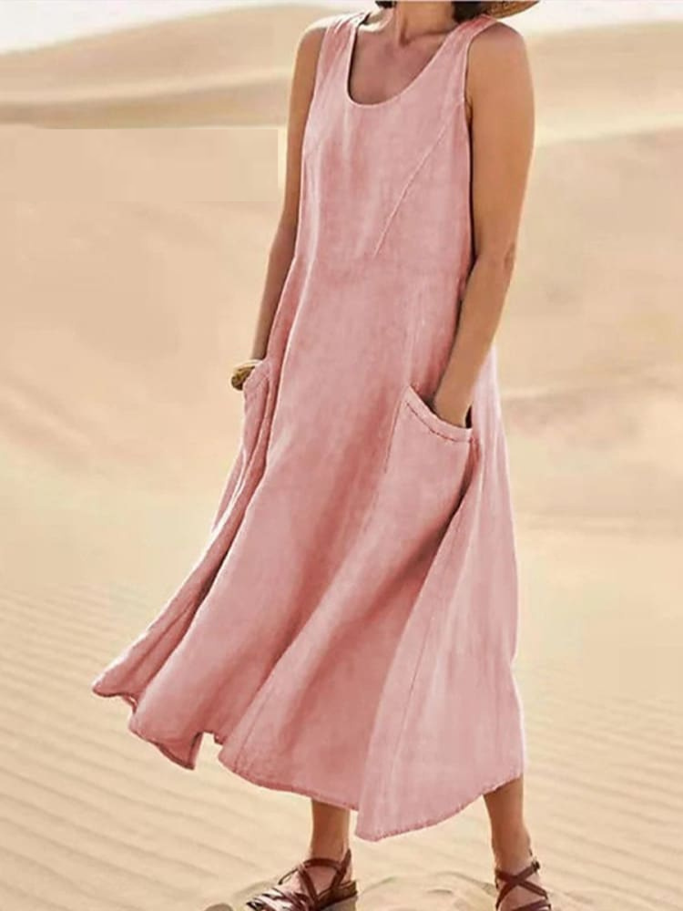 Ellen | Elegant Summer Dress with Tummy Coverage 
