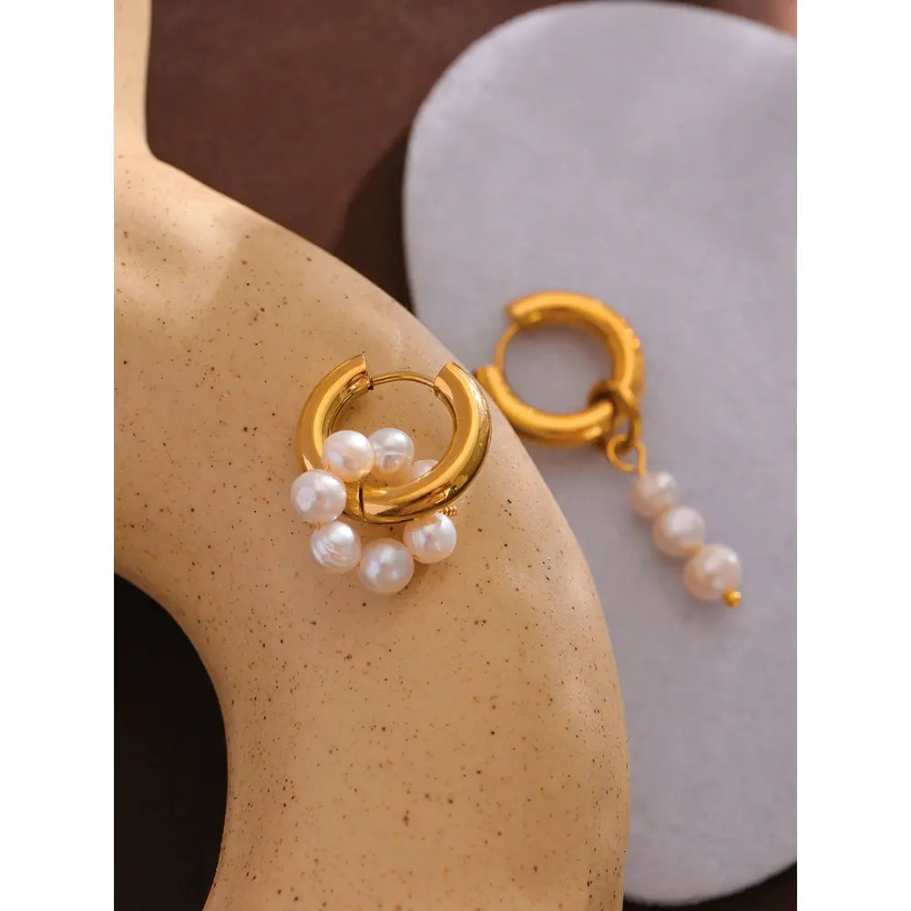 Asymmetric Pearl Earrings