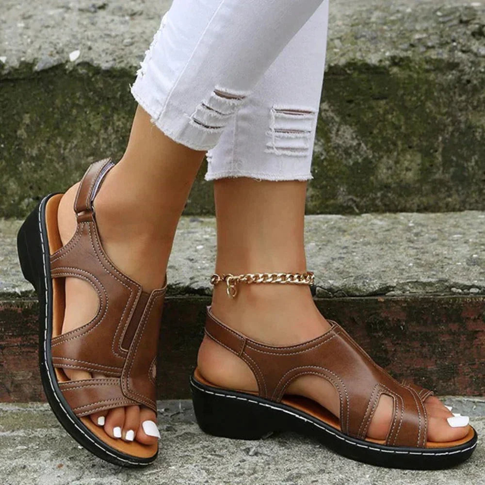 Brenda - Orthopedic Leather Sandals