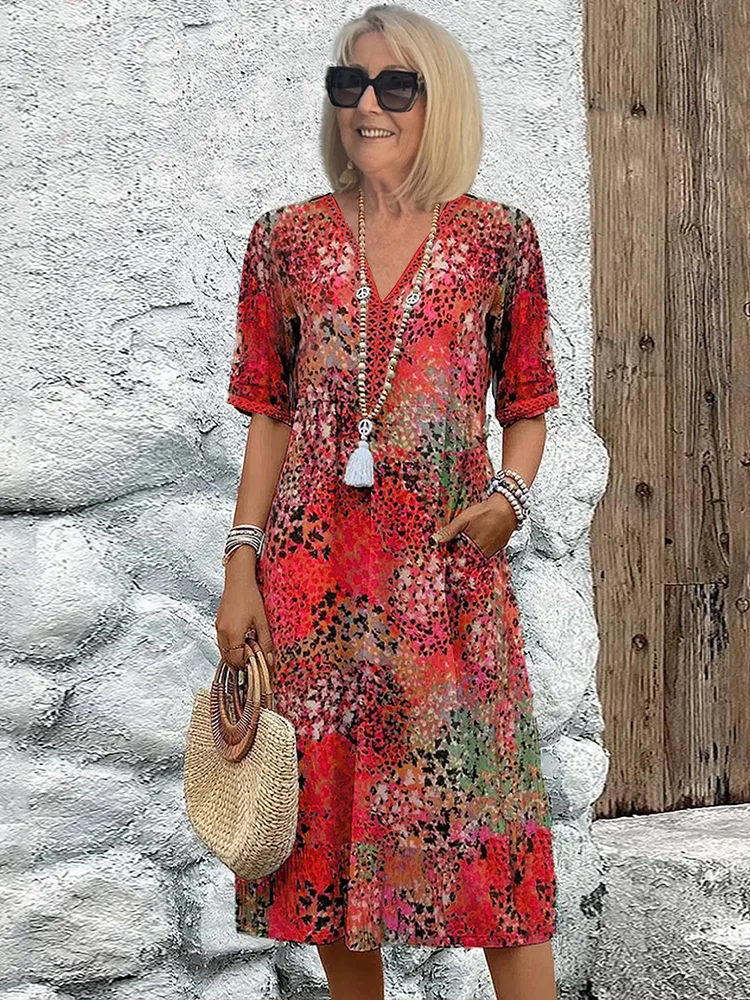 Sandra | Vibrant Midi Dress