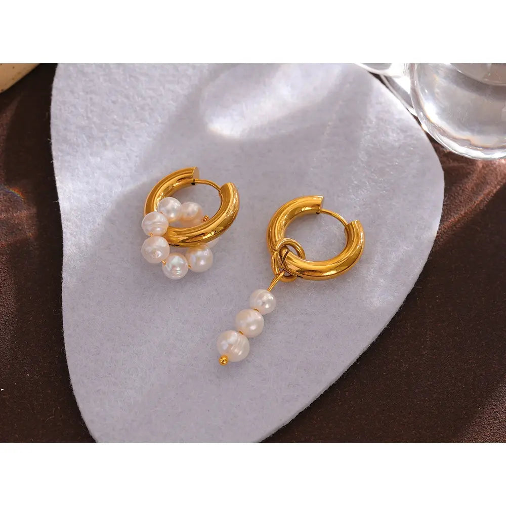 Asymmetric Pearl Earrings