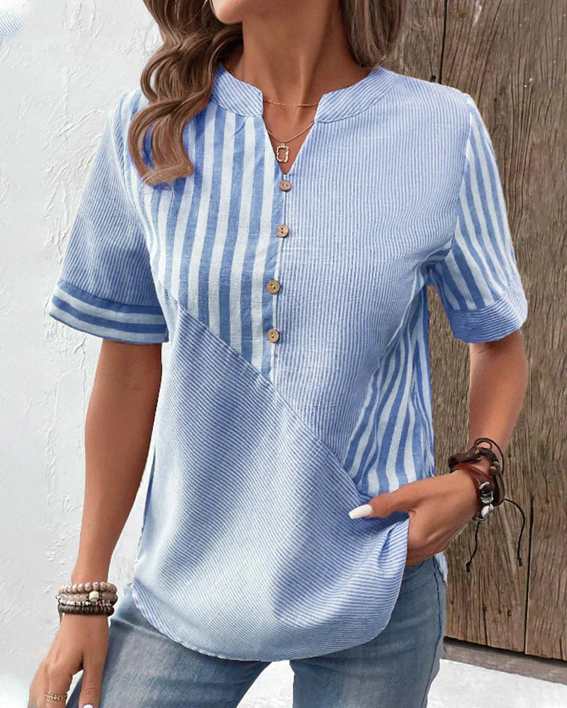 SANDRA™ - Classic Striped Top 
